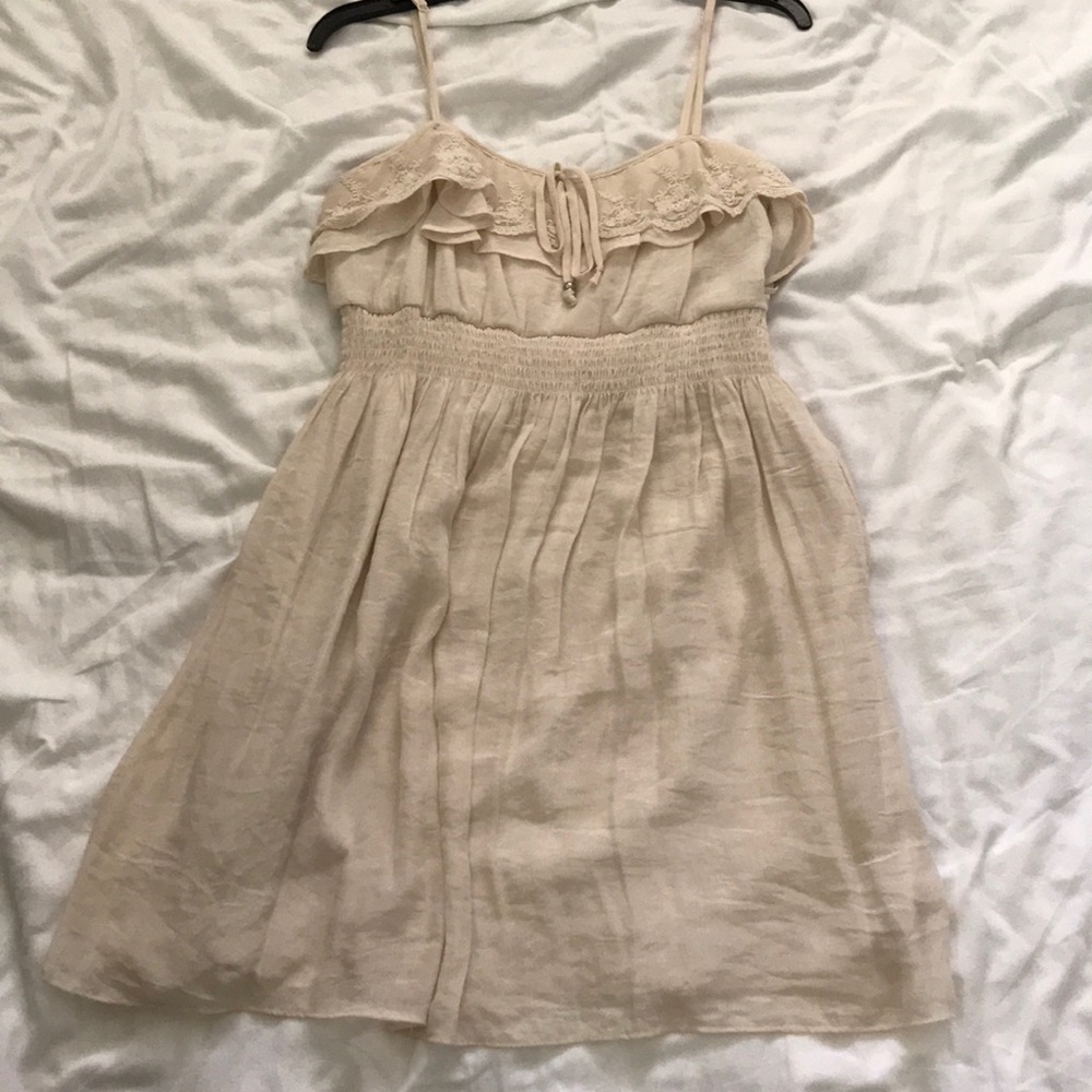 Cream Frilly Summer Dress